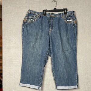 Blue Denim Capri Jeans